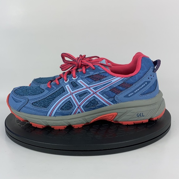 Asics Gel-Venture 6 Gray/Pink Trail Running Shoes 1014A077 Women's Size 7.5 (6Y) - Picture 8 of 11
